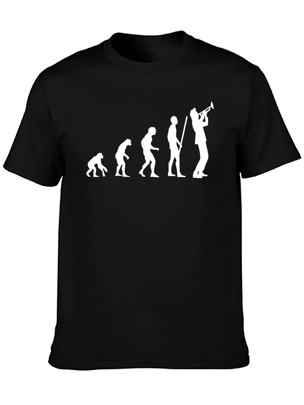 Evolution of Music Trumpet Player Black T-Shirt product image 3