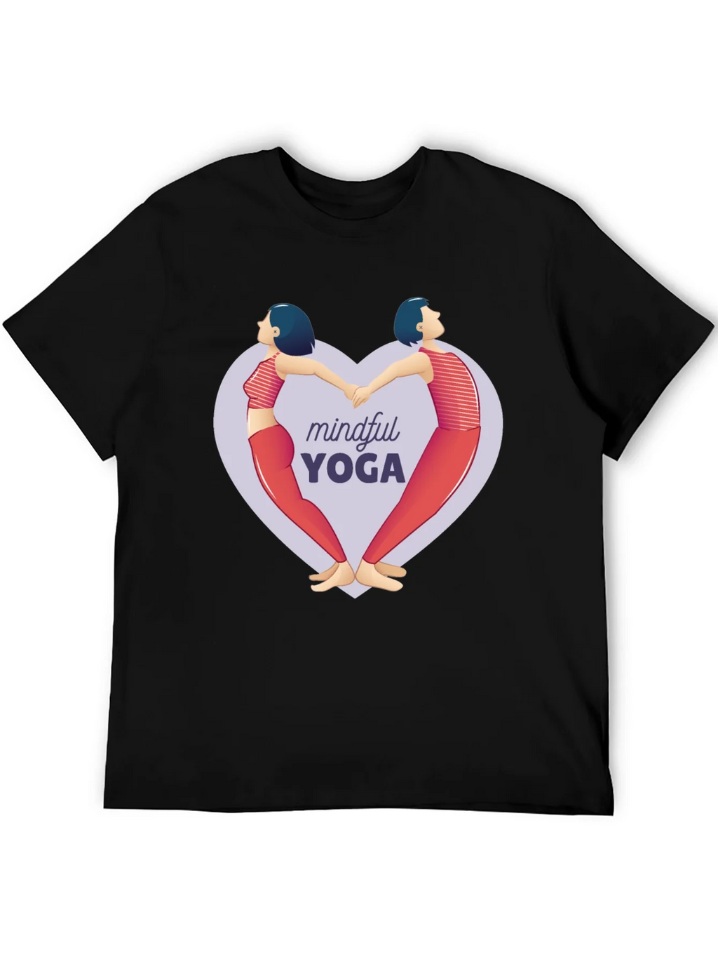 Mindful Yoga Heart Graphic T-Shirt product image 5