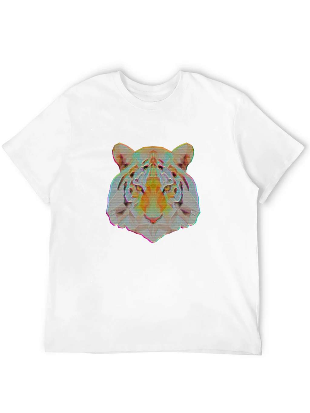 Geometric Tiger Graphic Print Black T-Shirt product image 5