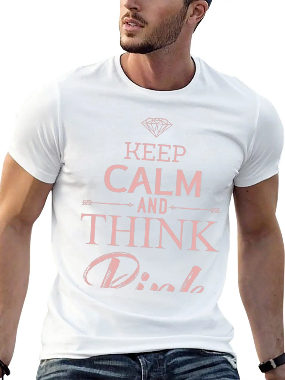 Keep Calm Think Pink T-Shirt product image 3