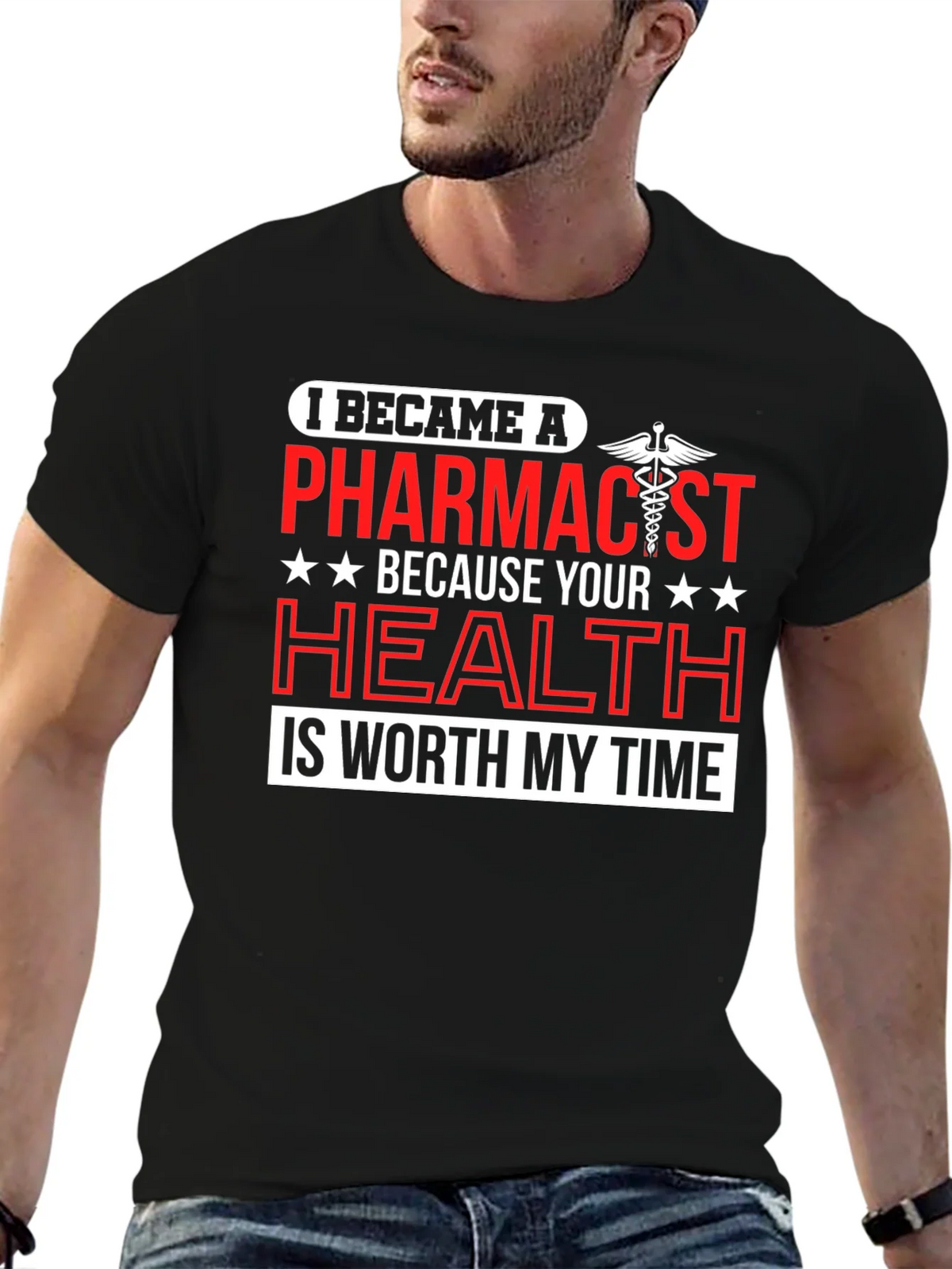 Pharmacist Profession T-Shirt - Health is Worth My Time product image 2