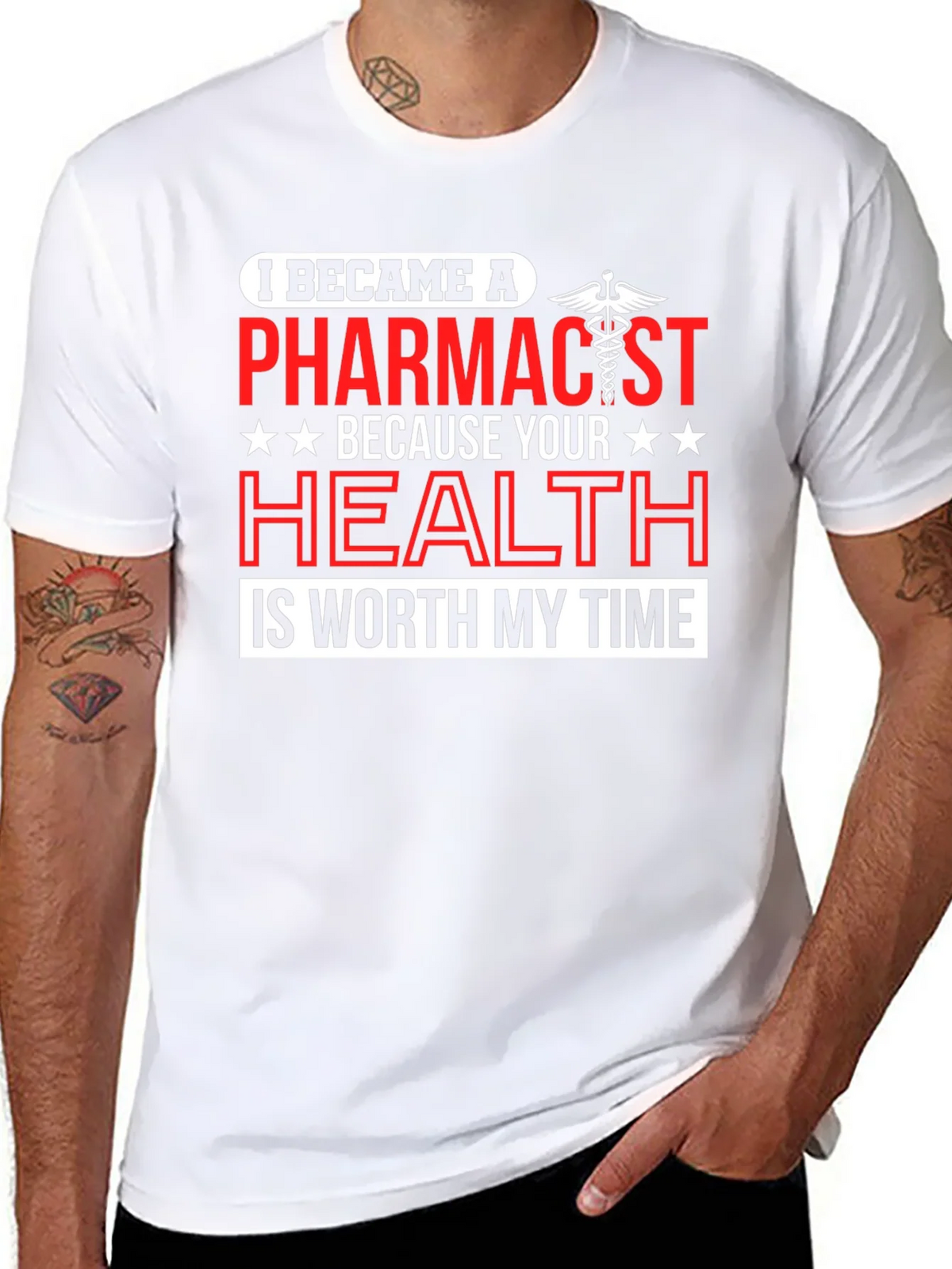 Pharmacist Profession T-Shirt - Health is Worth My Time product image 3