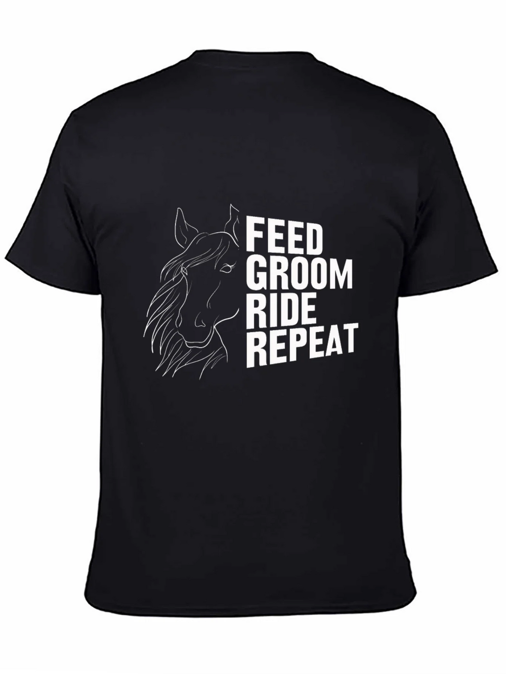 Feed Groom Ride Repeat T-Shirt - Horse Lover Tee product image 4