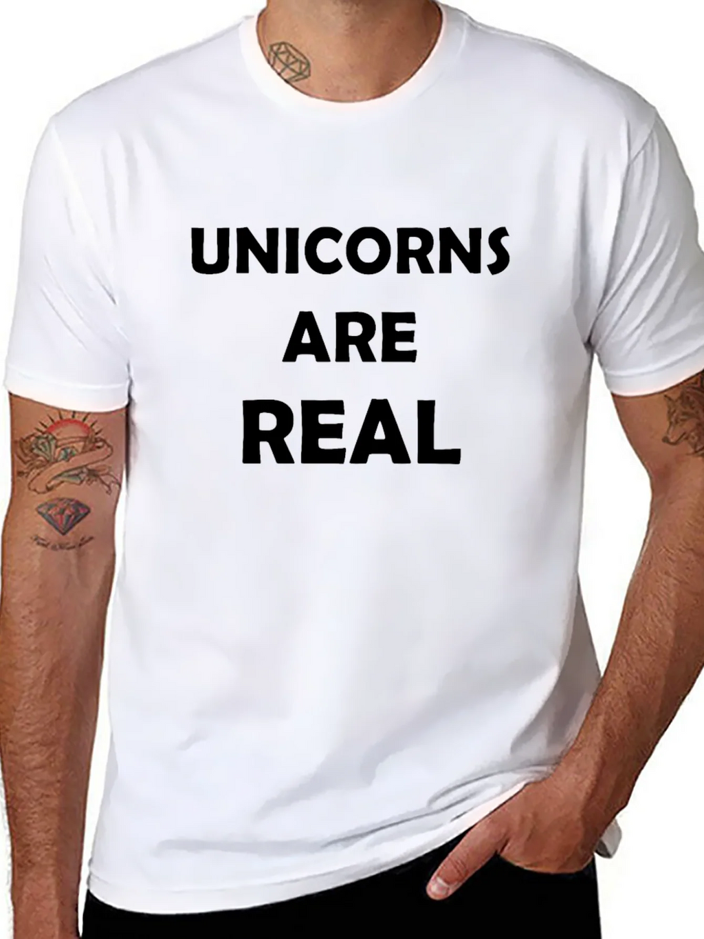 Unicorns are Real Graphic Tee - Black Cotton T-Shirt product image 6