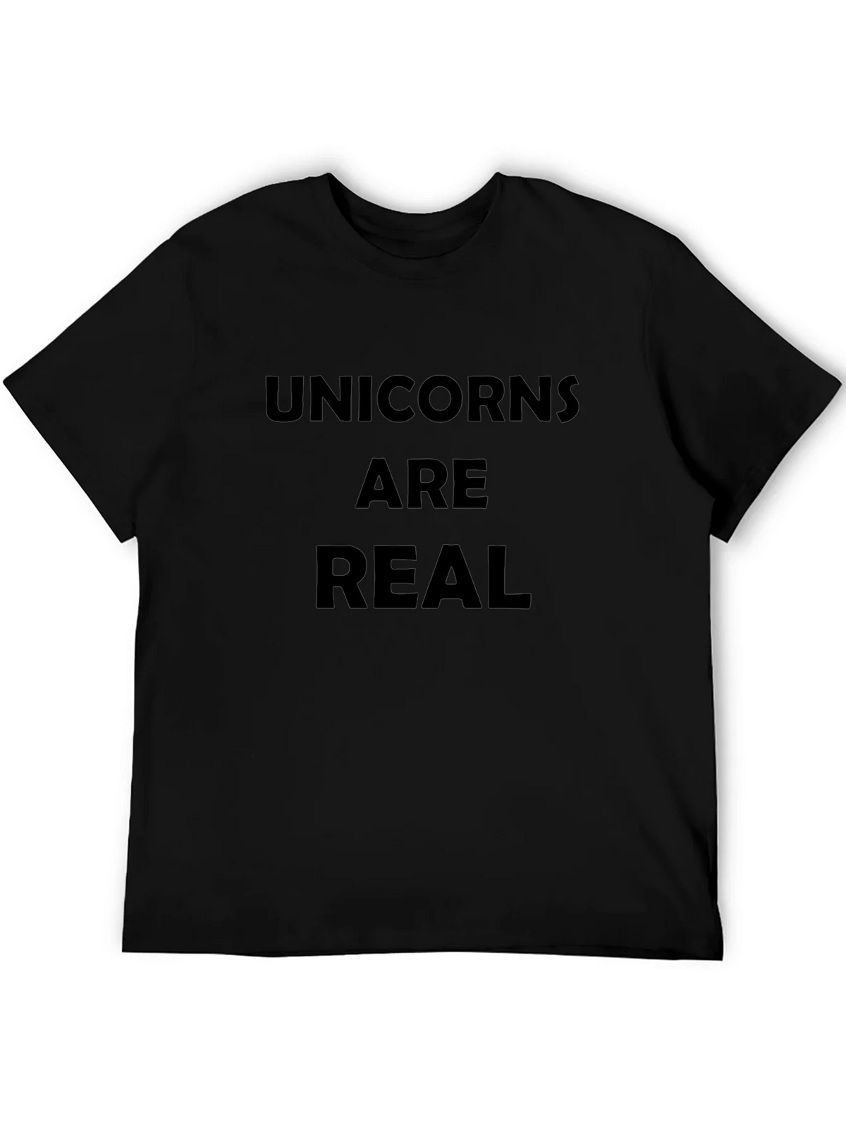 Unicorns are Real Graphic Tee - Black Cotton T-Shirt product image 4