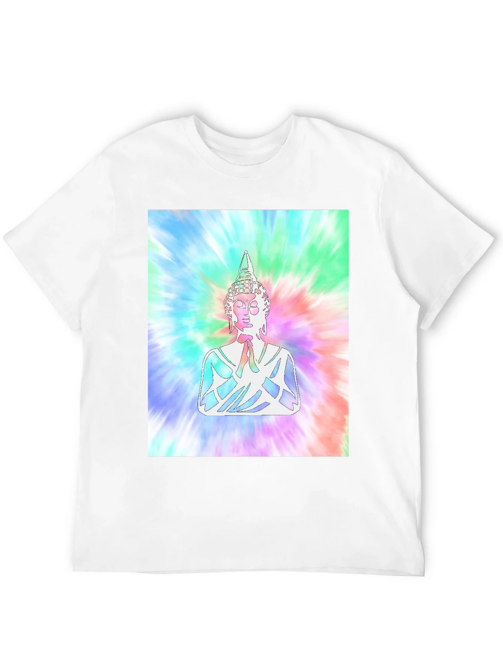 Tie-Dye Buddha Graphic Print T-Shirt product image 11
