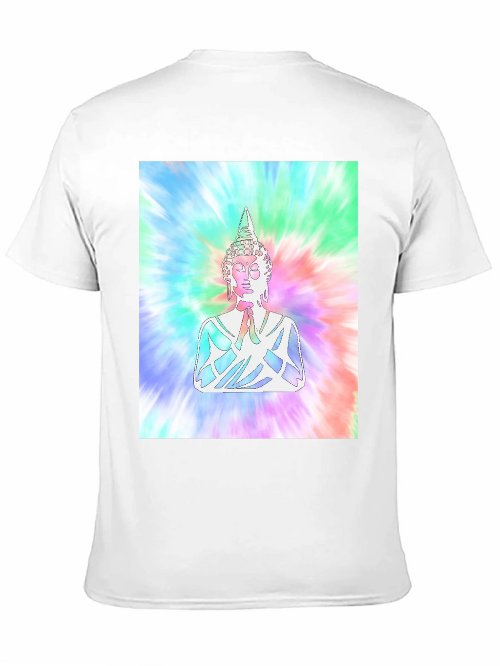Tie-Dye Buddha Graphic Print T-Shirt product image 10