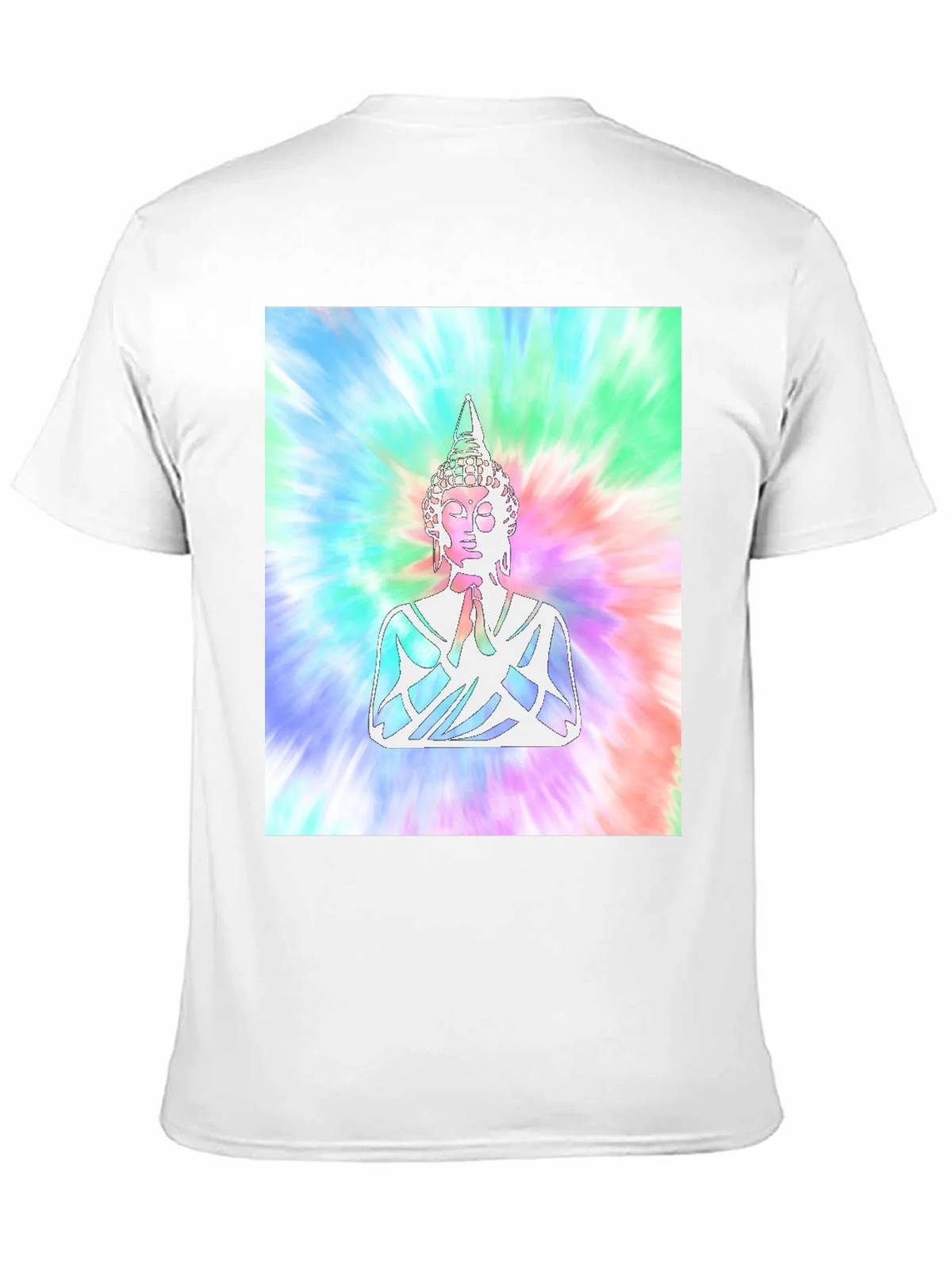 Tie-Dye Buddha Graphic Print T-Shirt product image 10