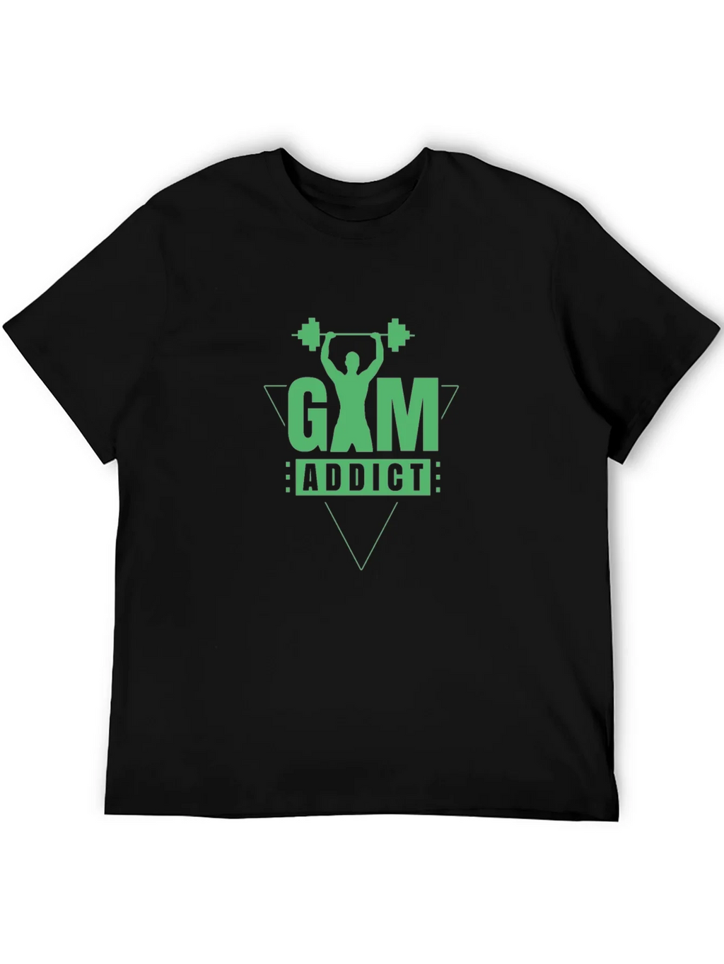 Gym Addict Graphic Tee - Black Cotton Fitness Shirt product image 5