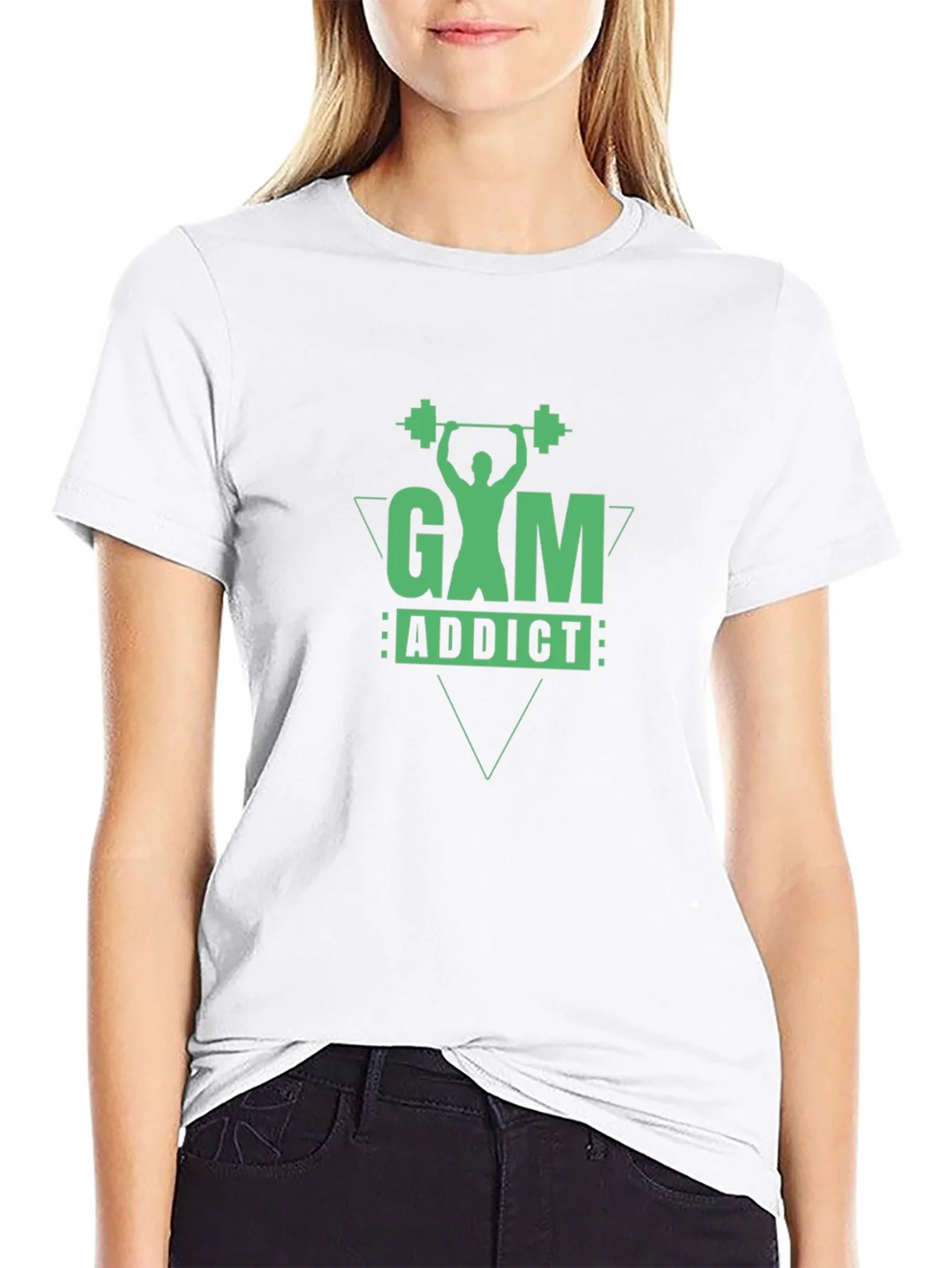Gym Addict Graphic Tee - Black Cotton Fitness Shirt product image 8