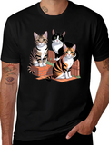 Cats on Bricks Graphic Tee - Purrfect Style product image 1