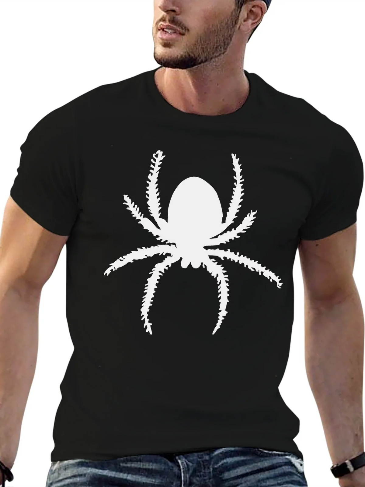 Spider Graphic Print Black Tee Shirt product image 6