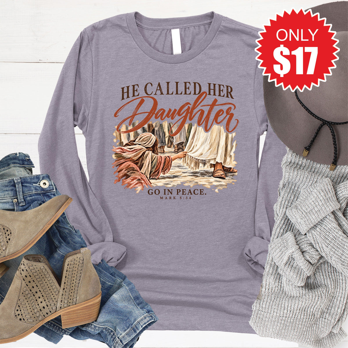 He Called Her Daughter Long Sleeve - Heather Storm - 17 product image 1