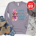 Chicken Drama Long Sleeve - Heather Storm - 17 product image 1