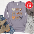 About My Chickens Long Sleeve - Heather Storm - 17 product image 1