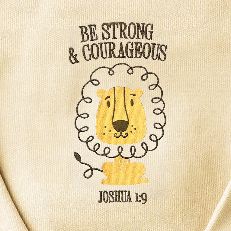 Strong and Courageous Embroidered Crewneck Sweatshirt - 20 product image 2