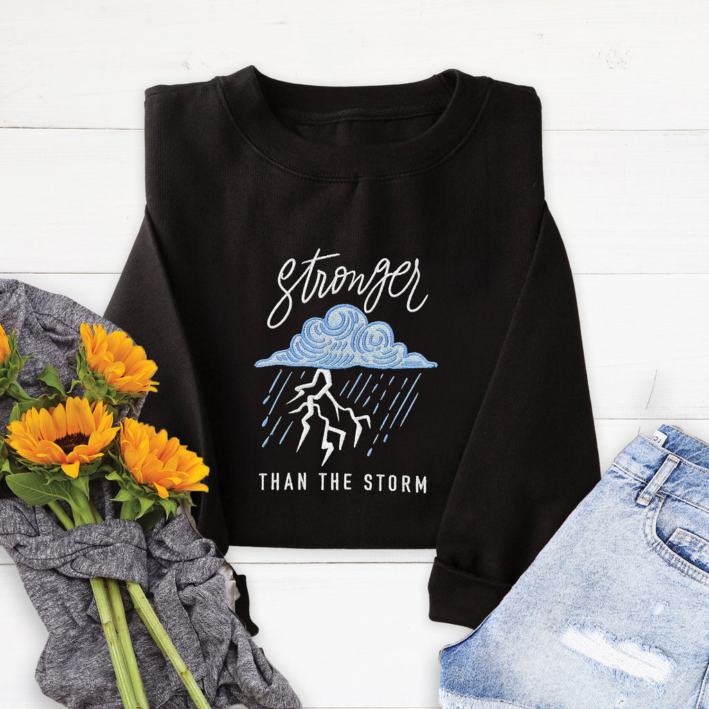 Stronger Cloud Embroidered Crewneck Sweatshirt - 20 product image 2