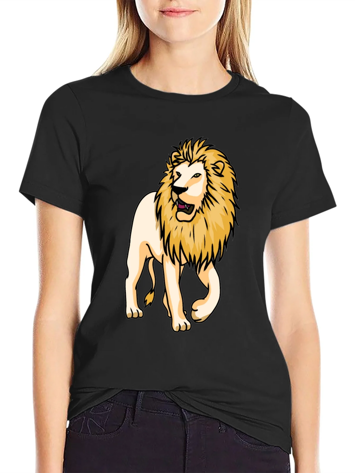 Lion Graphic Tee - Bold Black T-Shirt product image 2