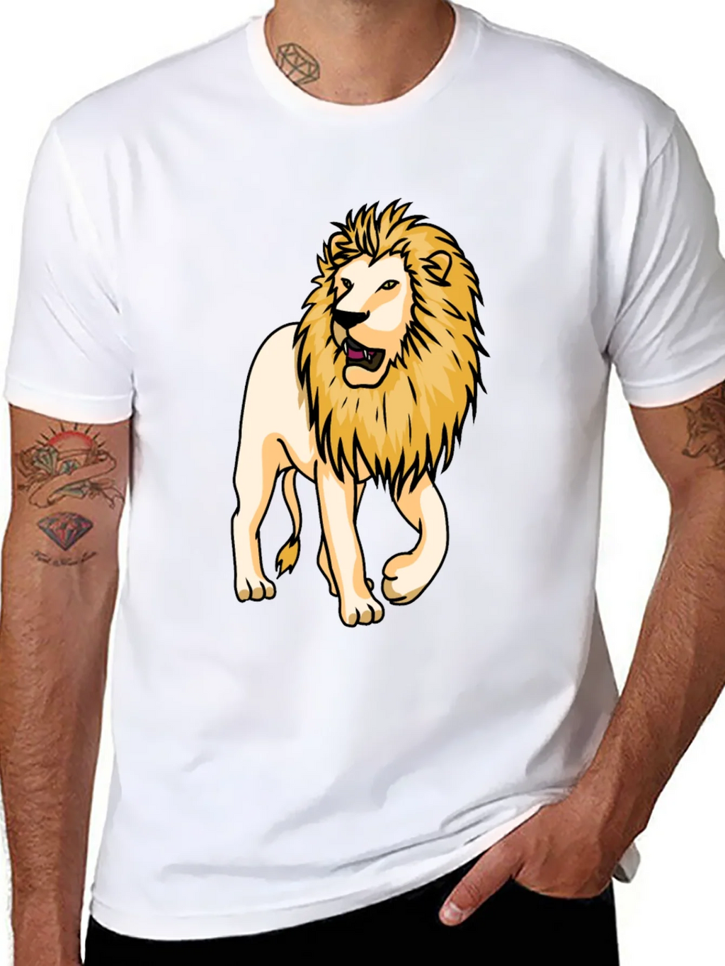 Lion Graphic Tee - Bold Black T-Shirt product image 7
