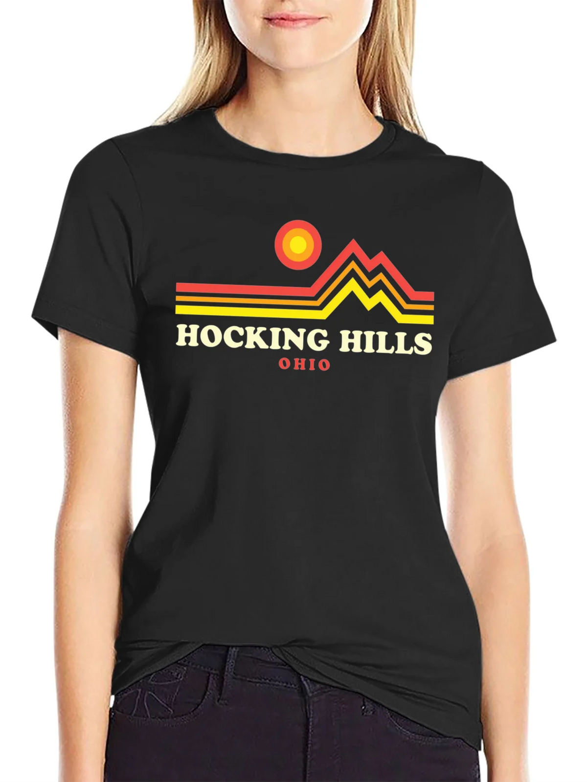 Hocking Hills Ohio Graphic Tee - Black product image 2