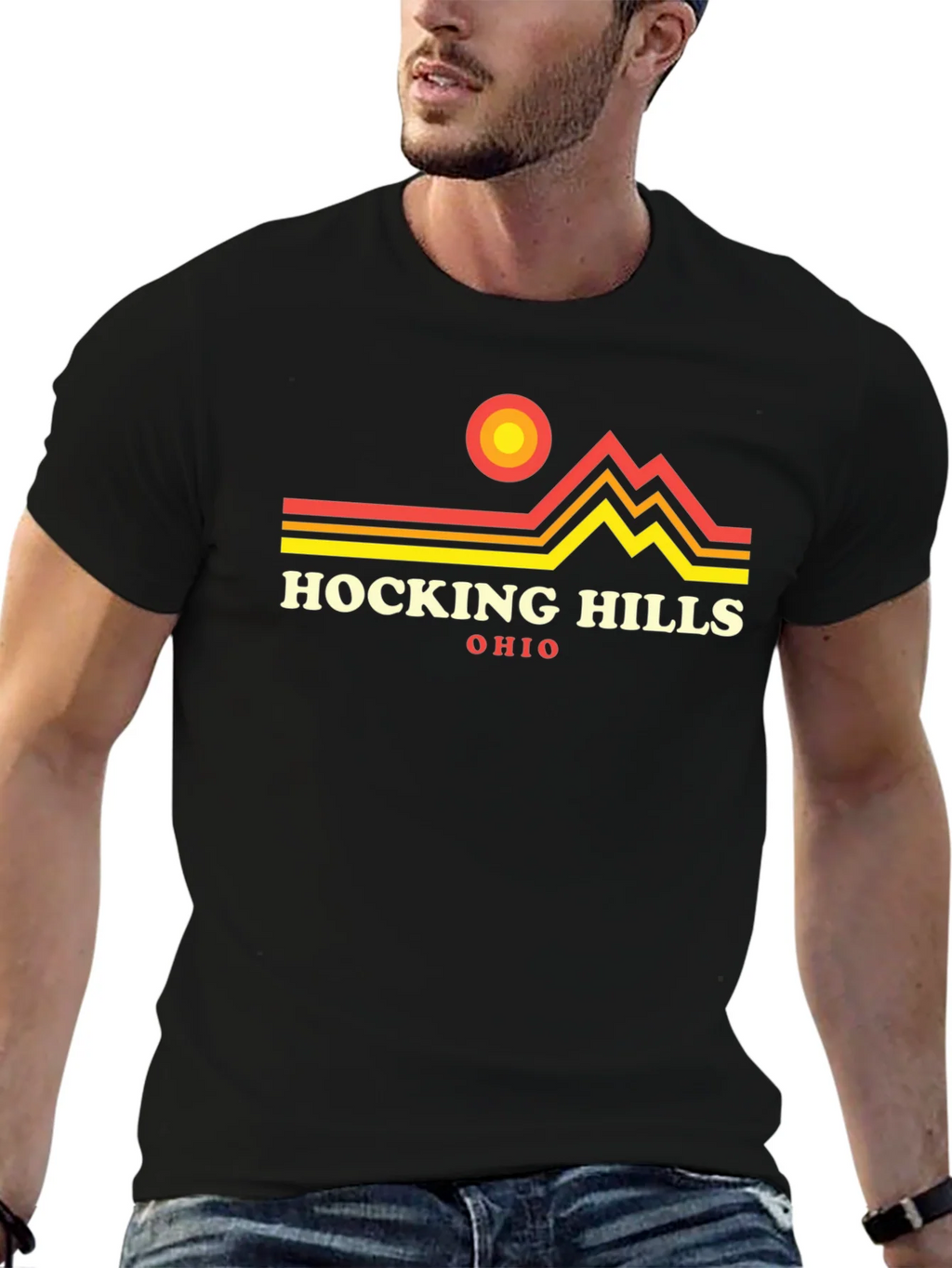 Hocking Hills Ohio Graphic Tee - Black product image 6