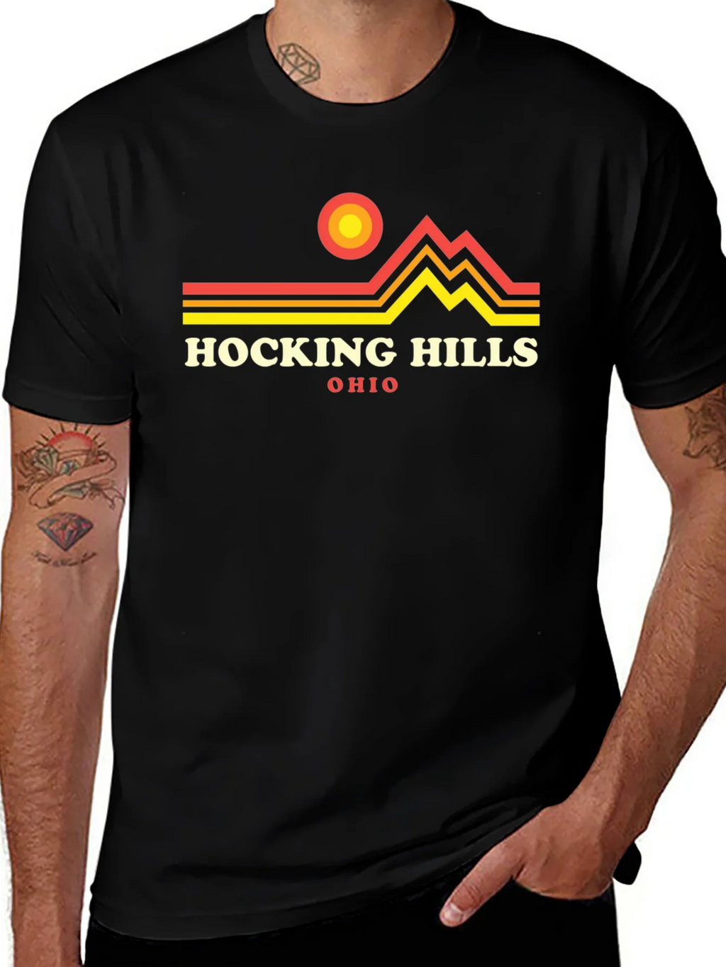 Hocking Hills Ohio Graphic Tee - Black product image 1