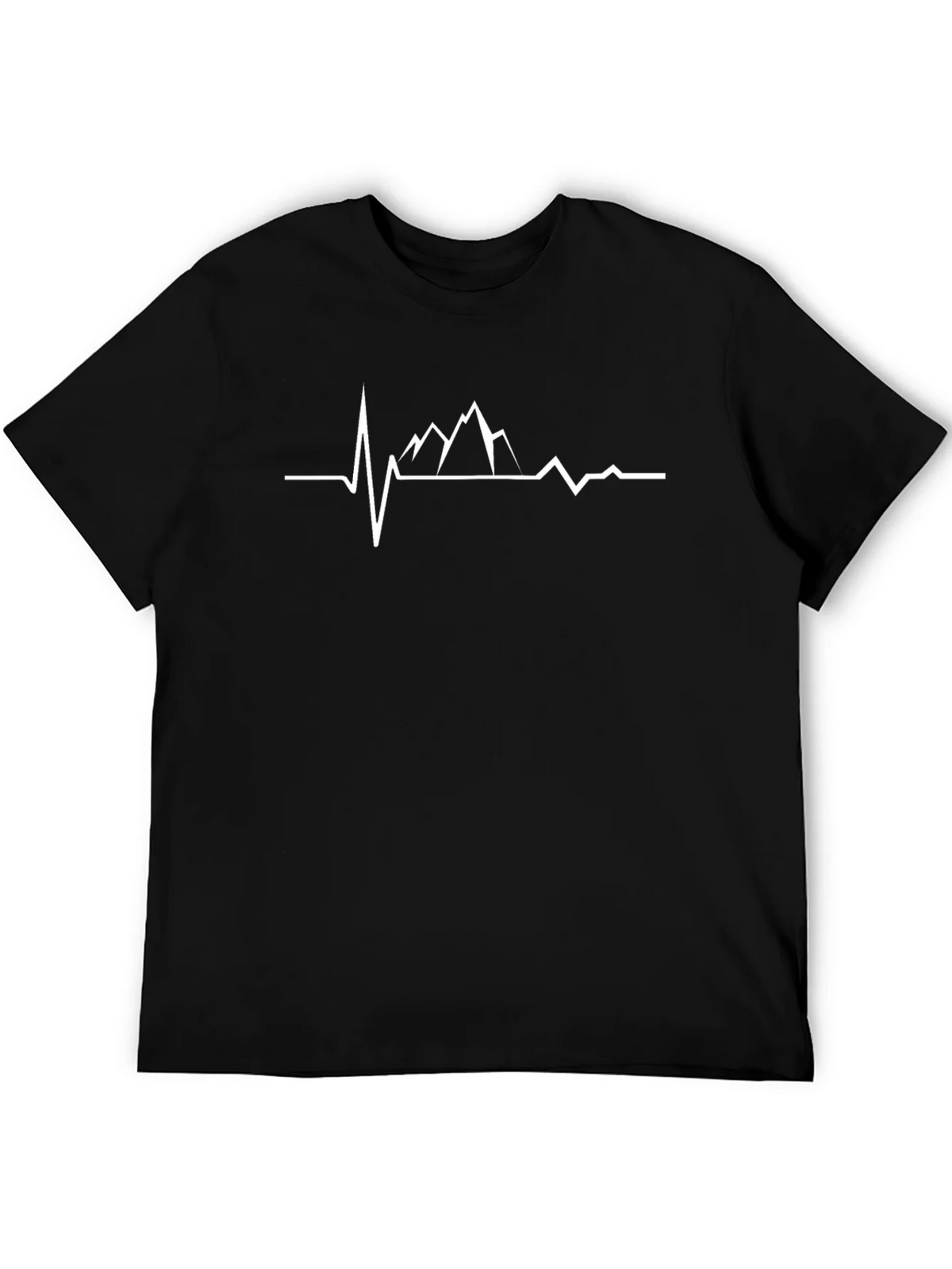 Mountain Heartbeat T-Shirt - Black Cotton Tee product image 5