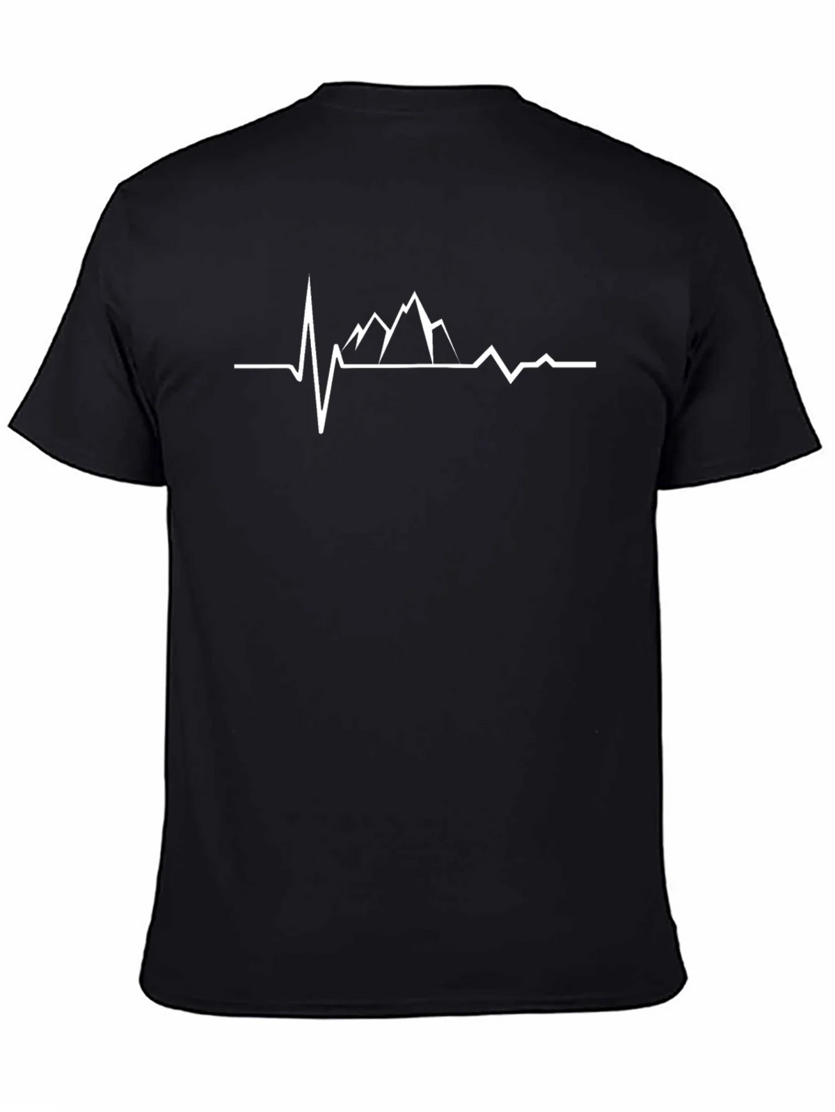 Mountain Heartbeat T-Shirt - Black Cotton Tee product image 4