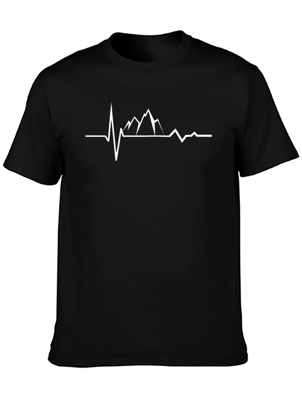 Mountain Heartbeat T-Shirt - Black Cotton Tee product image 3