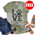 Friends Love V-Neck - Tie Dye Basil Haze - 0