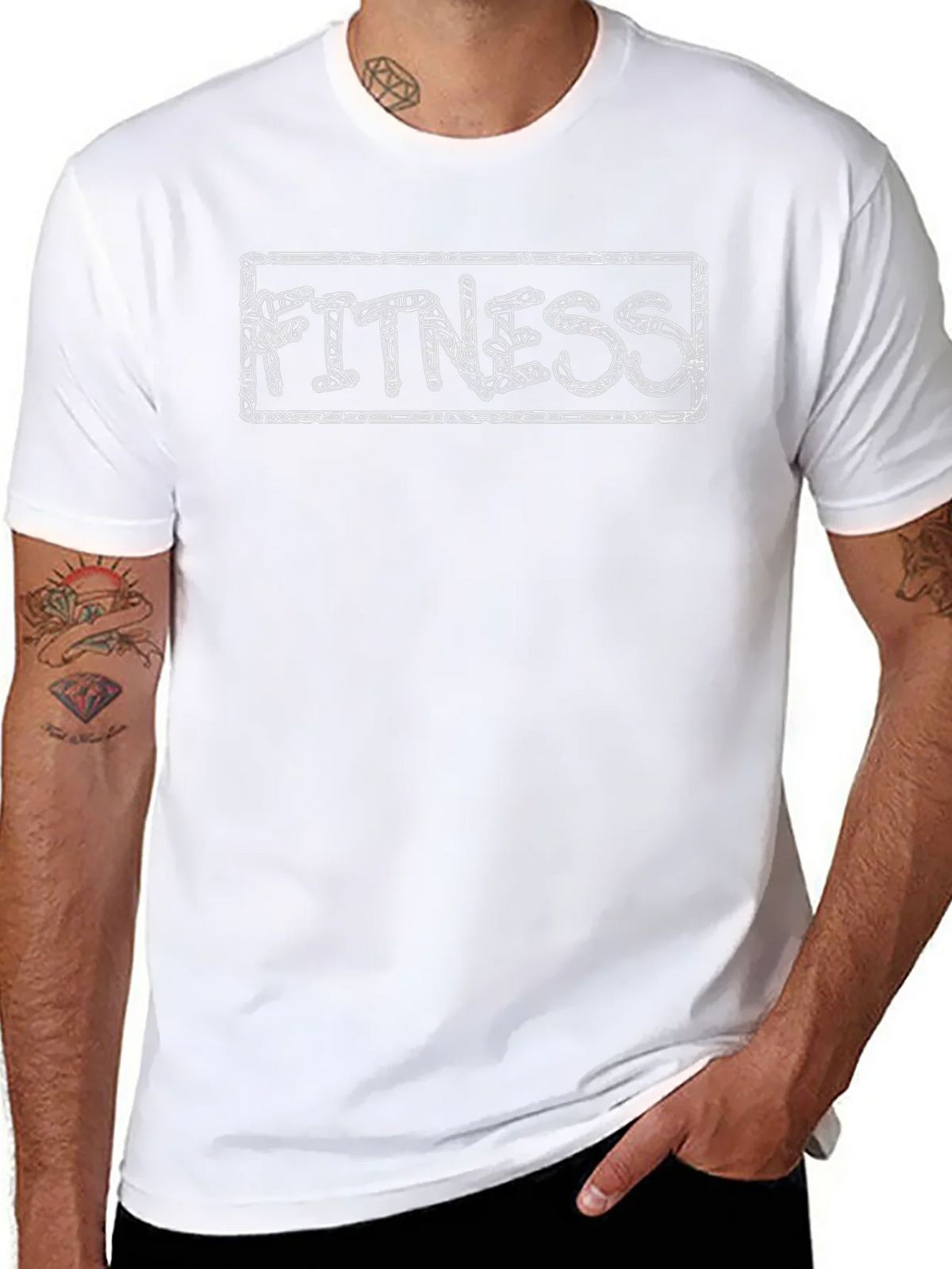 Fitness Graphic Black T-Shirt product image 7