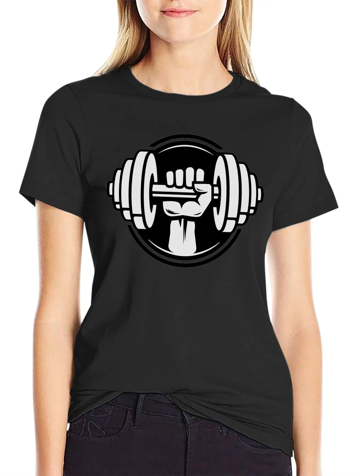 Weightlifting Hand T-Shirt - Black Graphic Tee product image 1