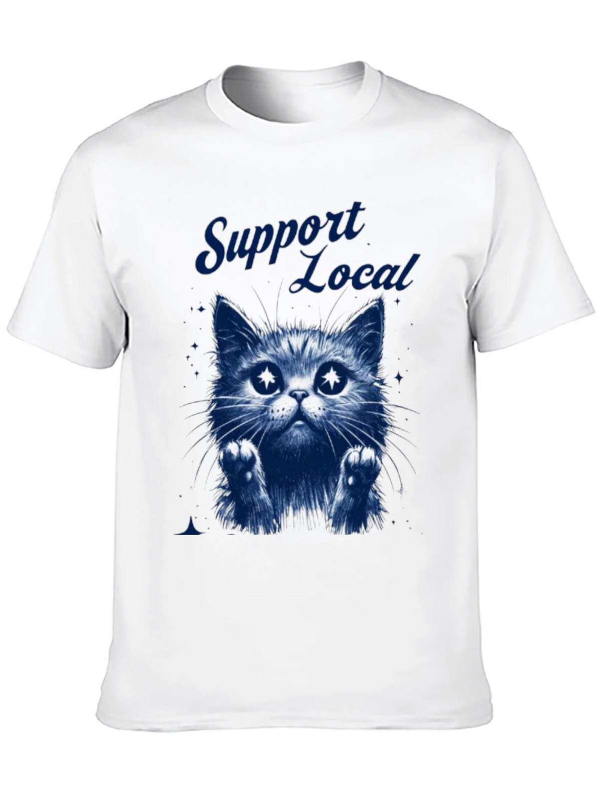 Support Local Cat Graphic T-Shirt - Black product image 9