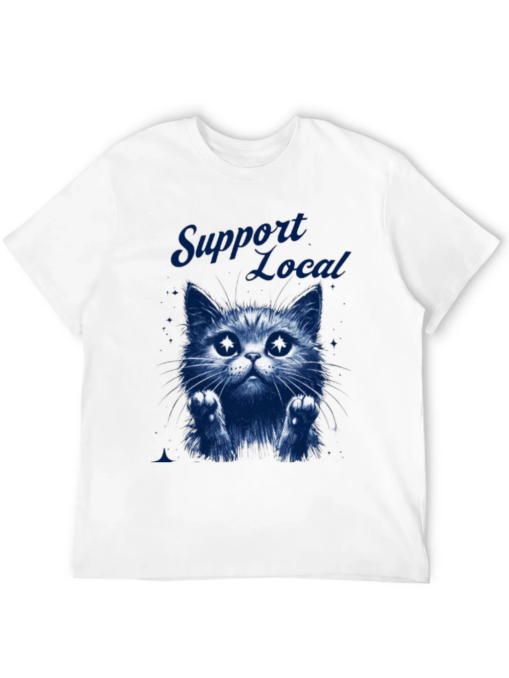 Support Local Cat Graphic T-Shirt - Black product image 11