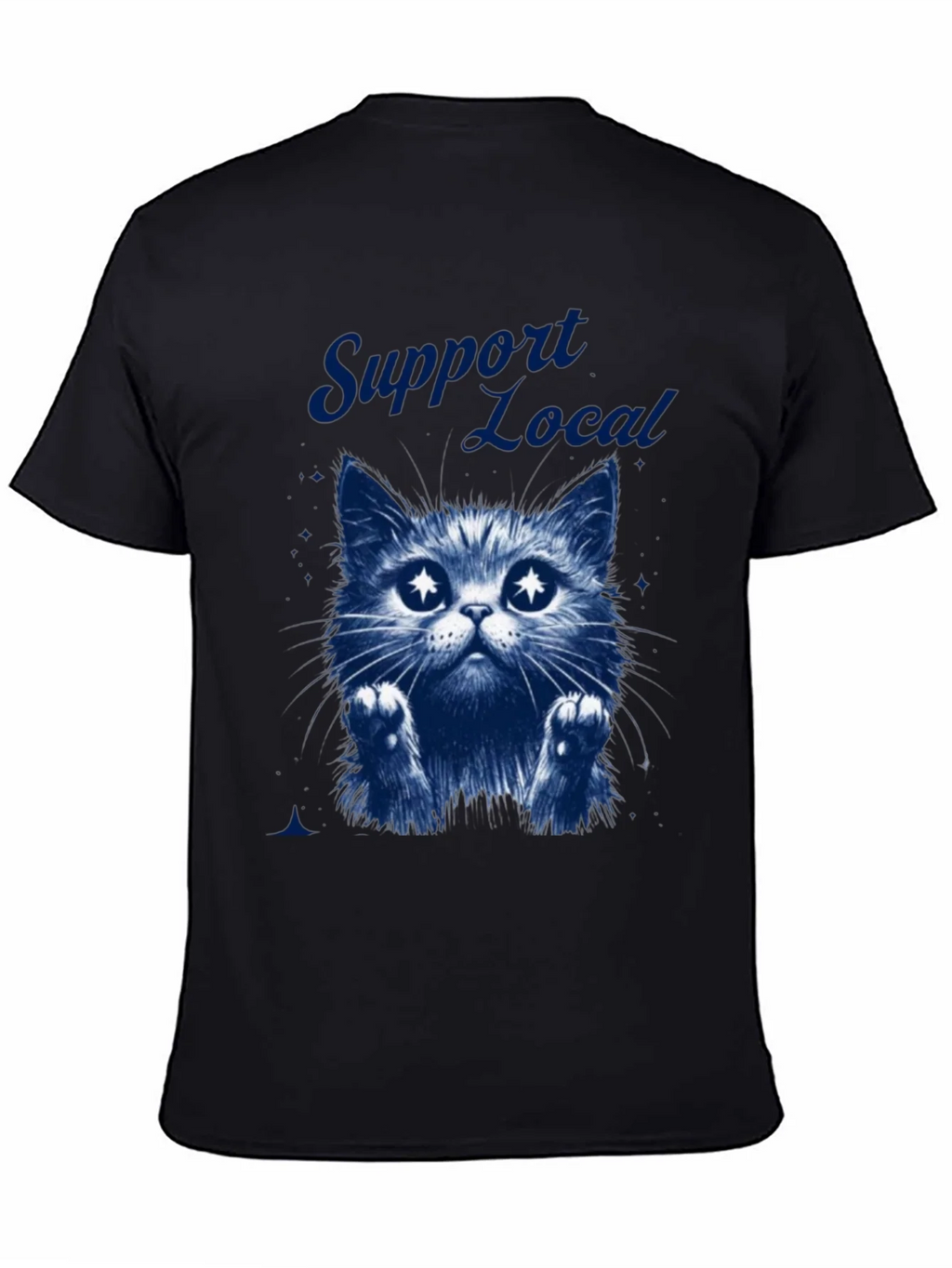 Support Local Cat Graphic T-Shirt - Black product image 4
