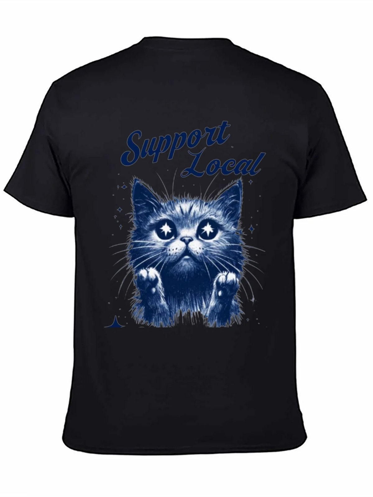 Support Local Cat Graphic T-Shirt - Black product image 4