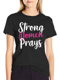 Strong Women Prays Graphic T-Shirt product image 1