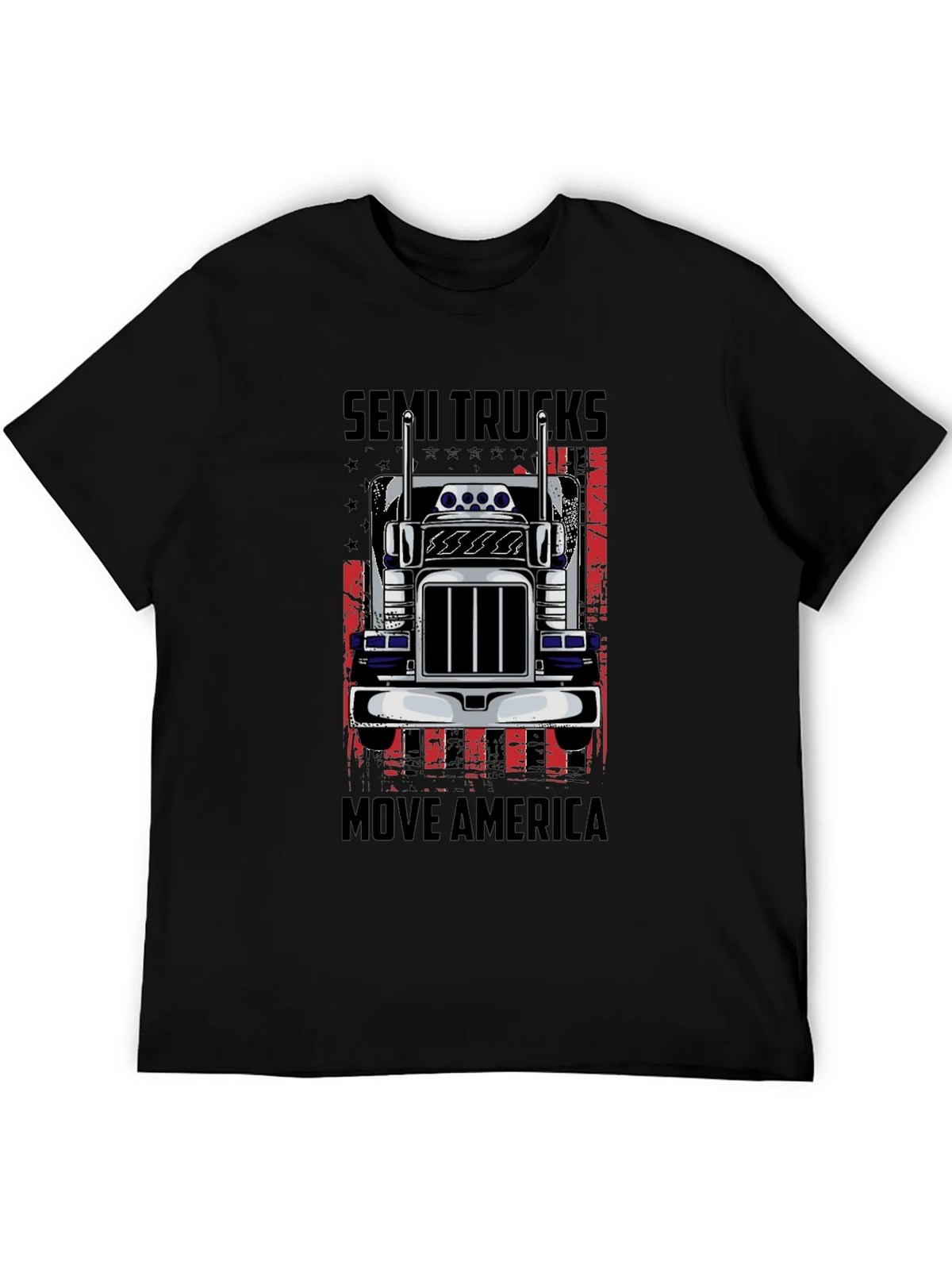 Semi Trucks Move America Graphic T-Shirt product image 1