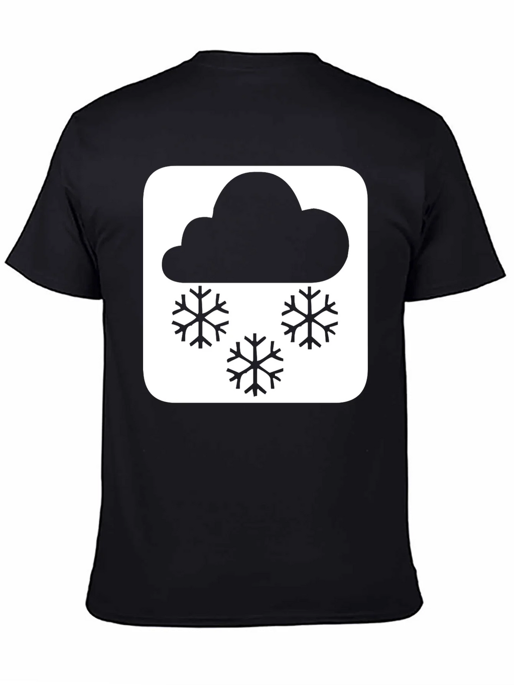 Snowy Weather T-Shirt - Black Cotton Tee product image 1