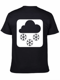 Snowy Weather T-Shirt - Black Cotton Tee product image 1