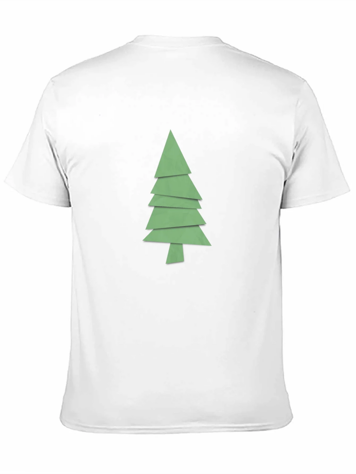 Geometric Christmas Tree Graphic Tee - Black product image 2