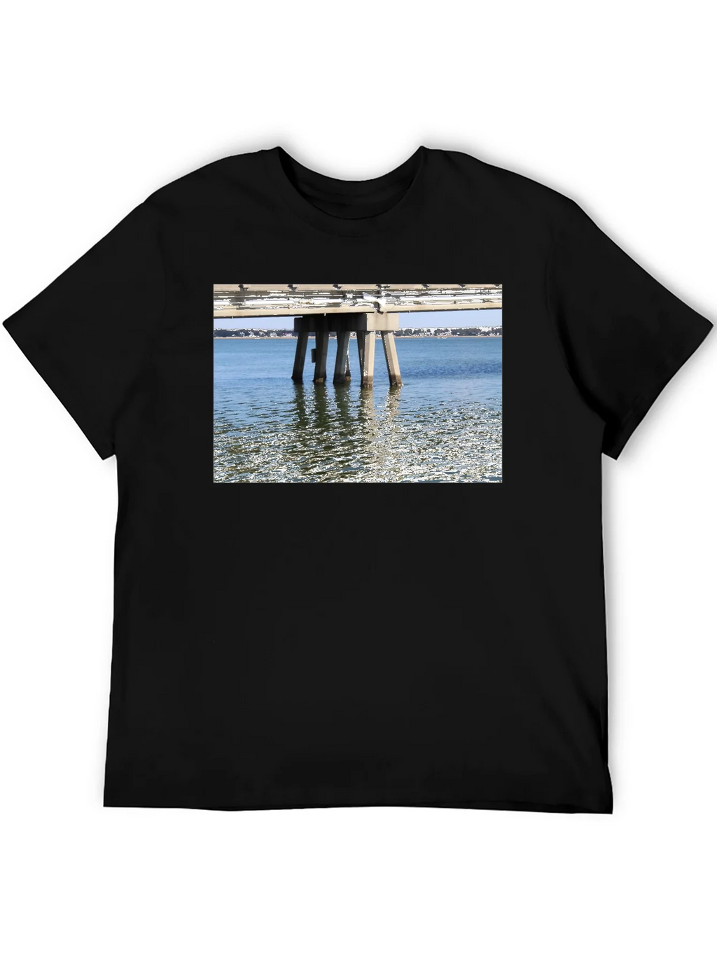 Bridge View Graphic Tee - Black Cotton Casual Wear product image 5