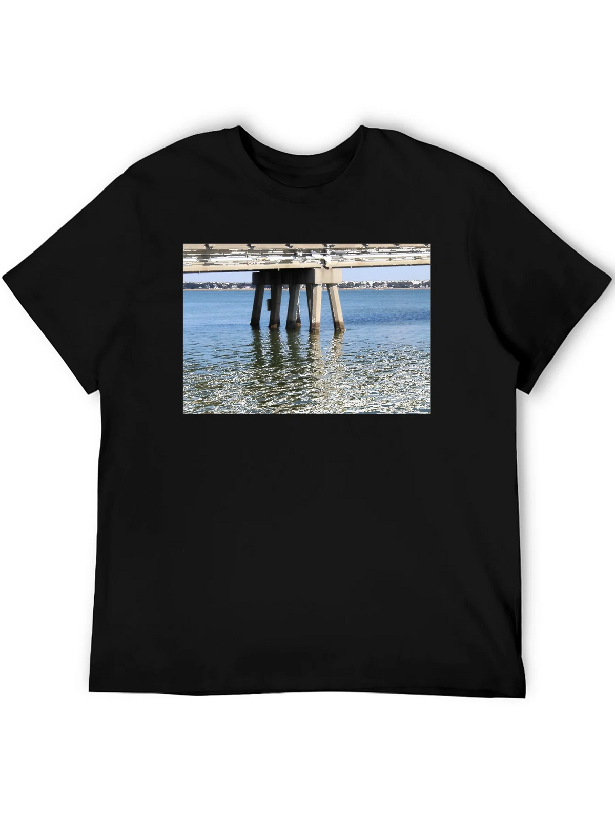 Bridge View Graphic Tee - Black Cotton Casual Wear product image 5