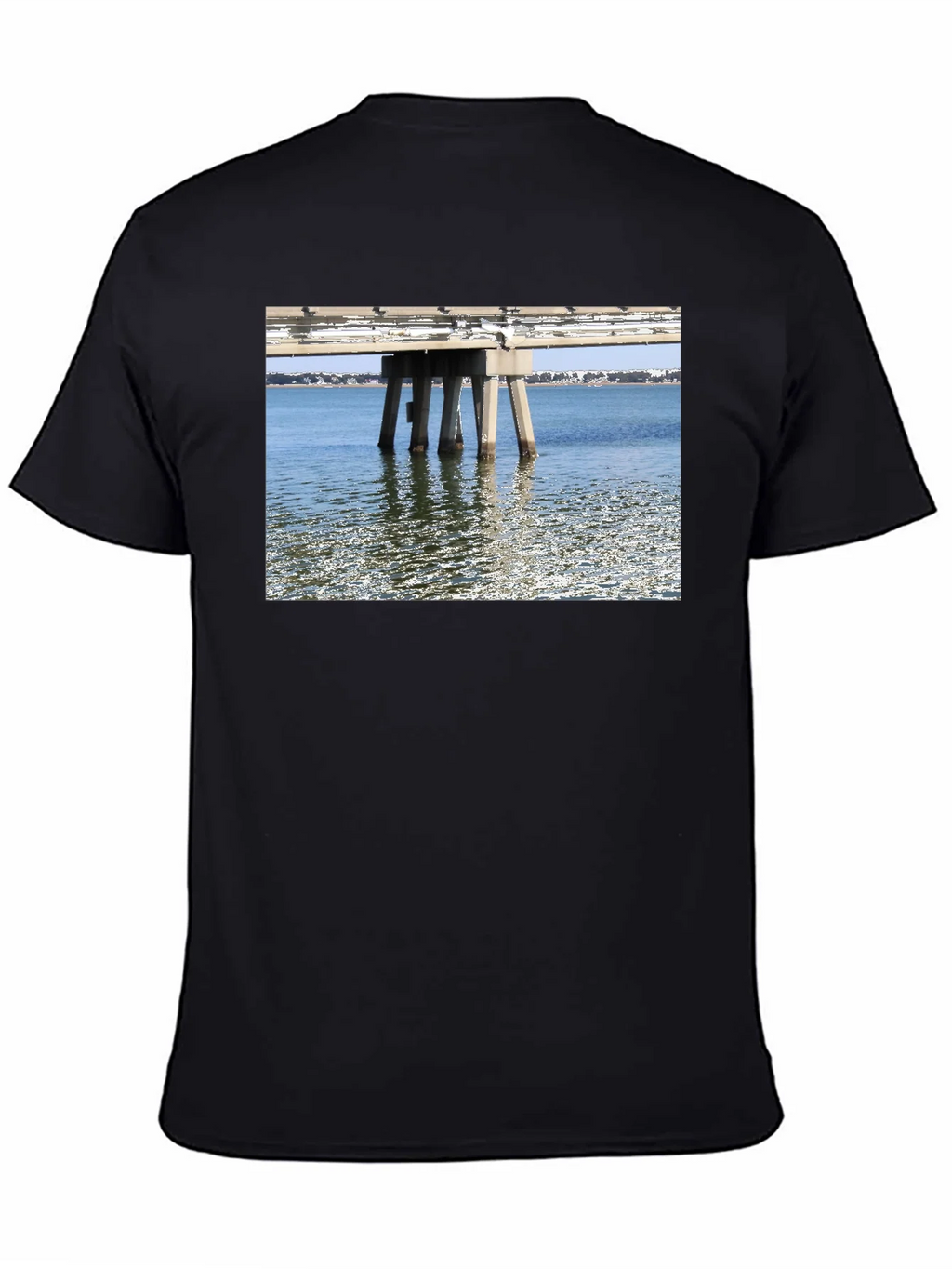 Bridge View Graphic Tee - Black Cotton Casual Wear product image 4