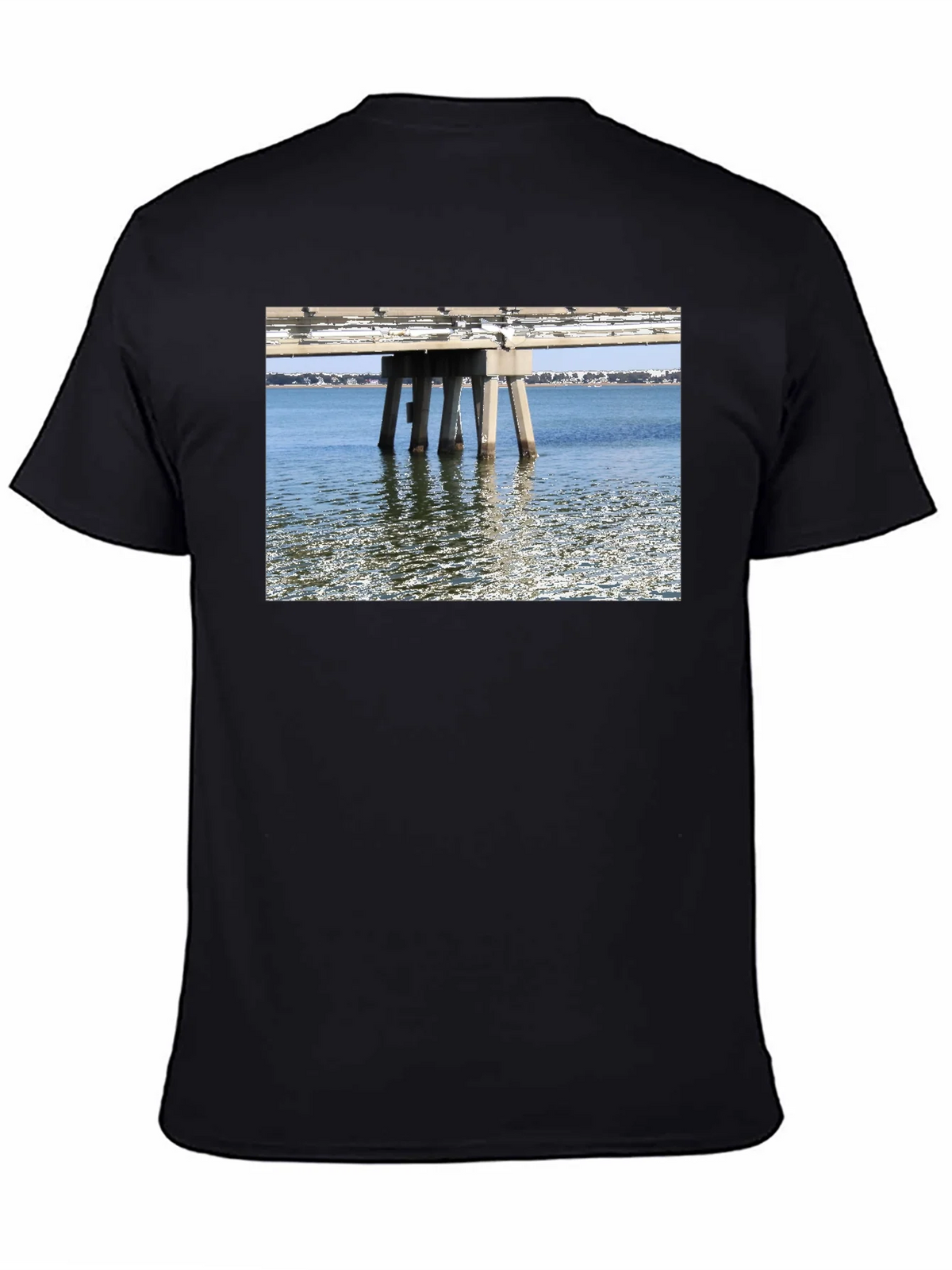 Bridge View Graphic Tee - Black Cotton Casual Wear product image 4