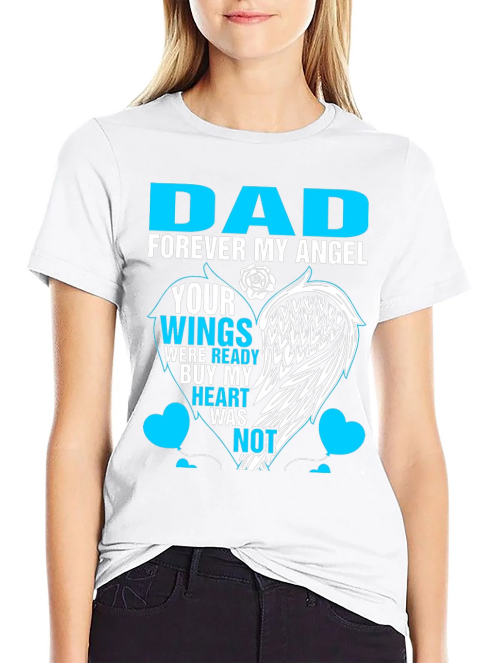 Dad Forever My Angel Memorial T-Shirt product image 8