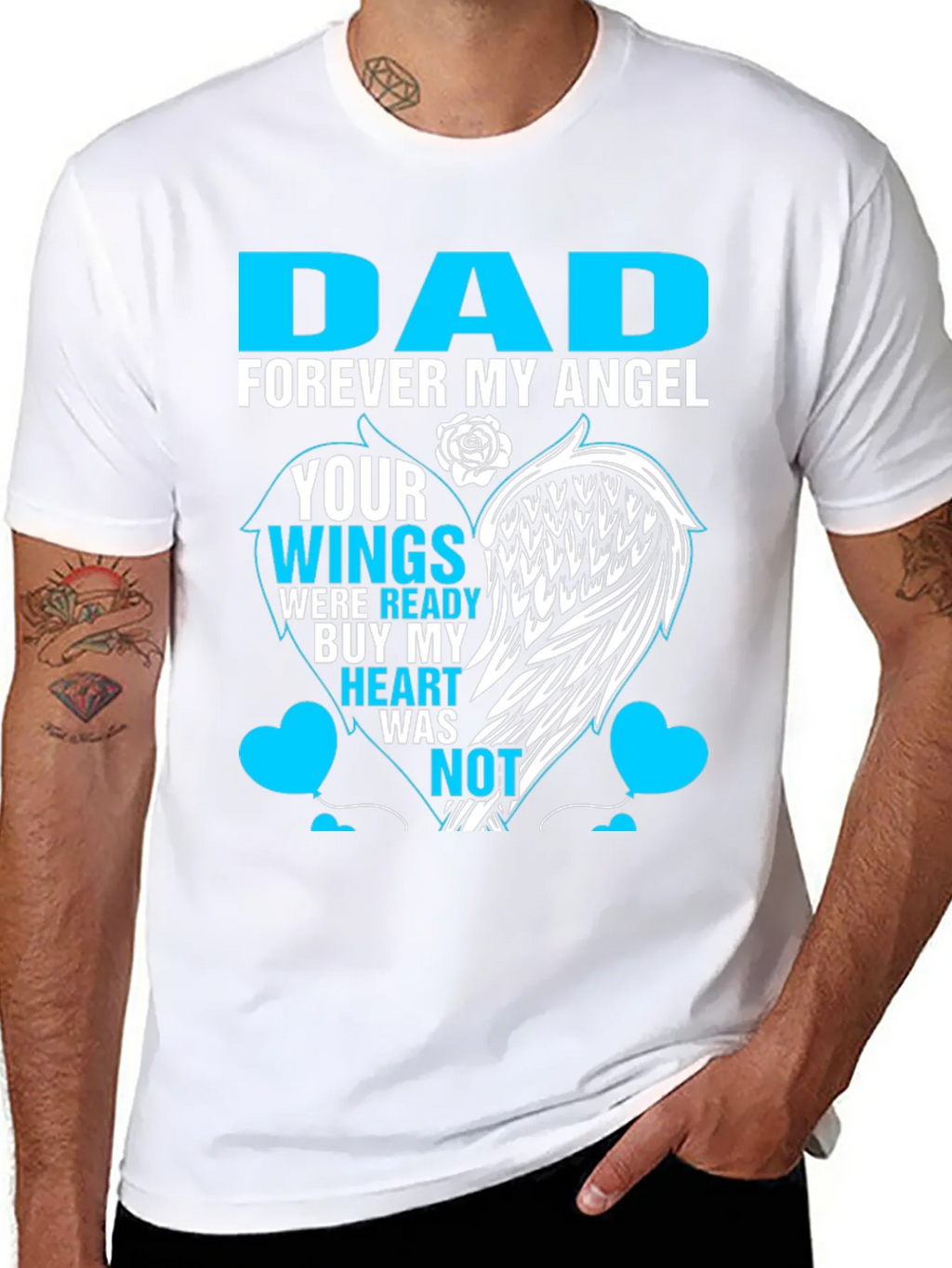 Dad Forever My Angel Memorial T-Shirt product image 7