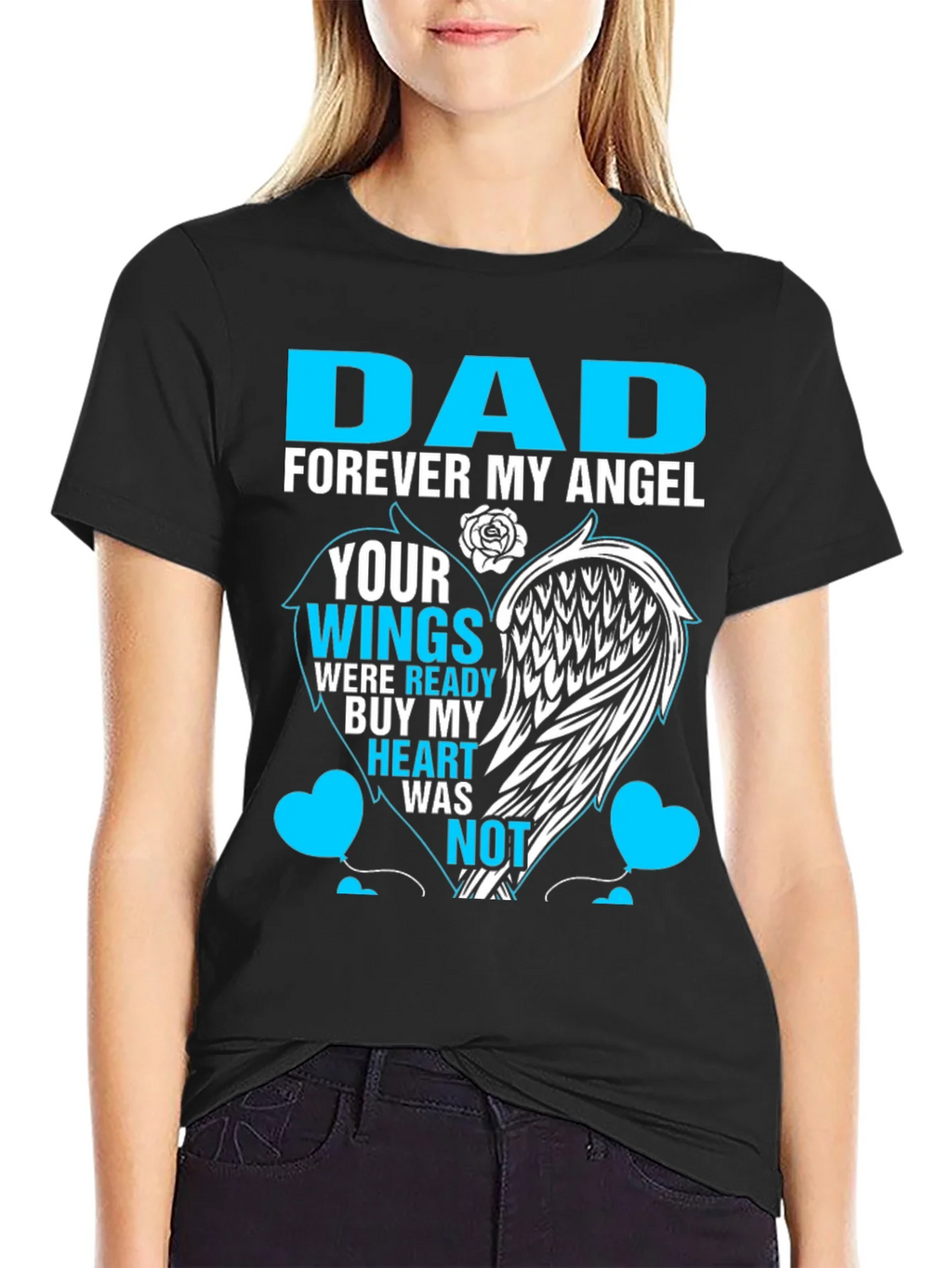 Dad Forever My Angel Memorial T-Shirt product image 2