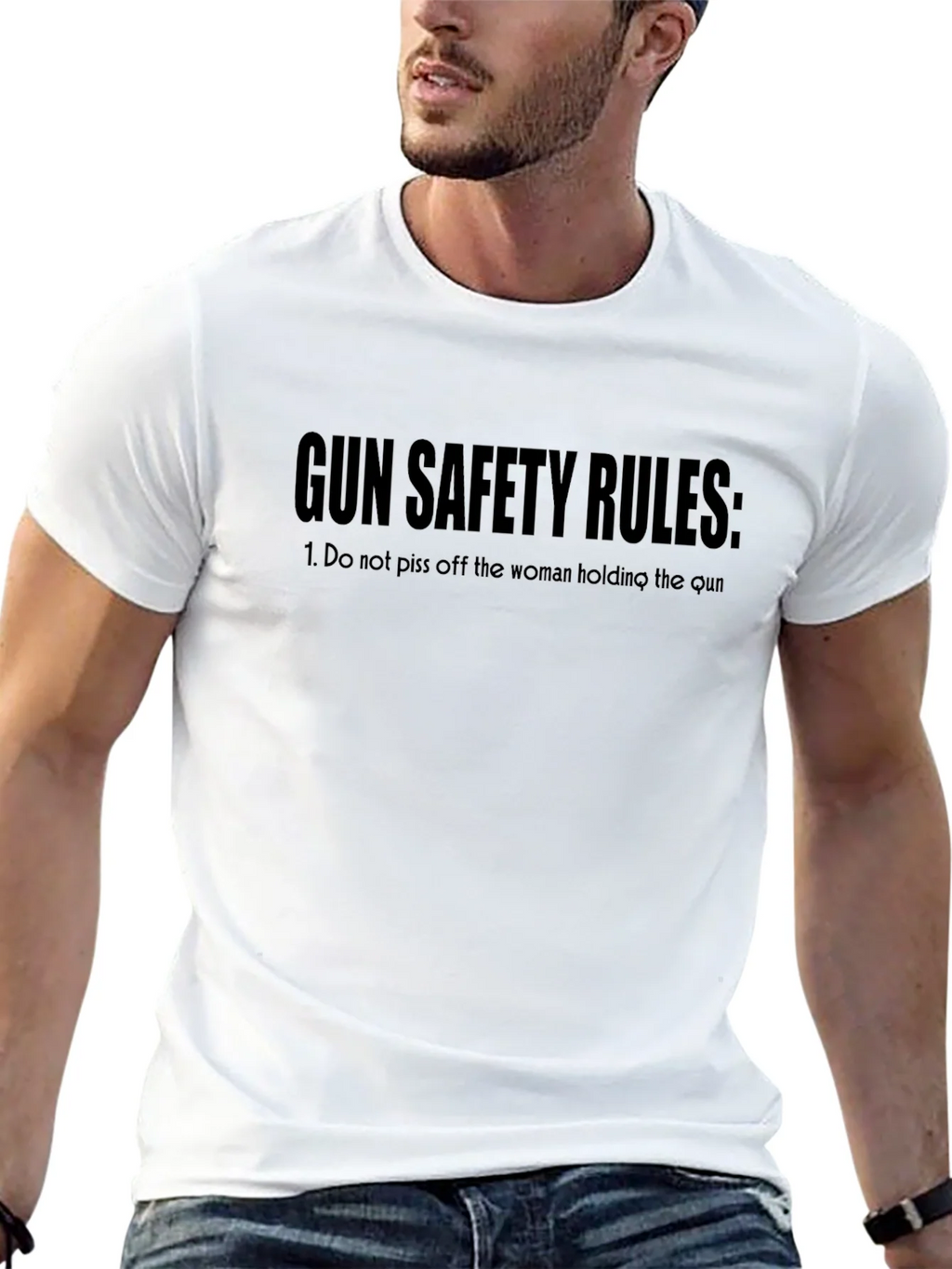 Gun Safety Rules Graphic Tee - Black product image 12