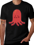 Cute Red Octopus Graphic T-Shirt product image 1